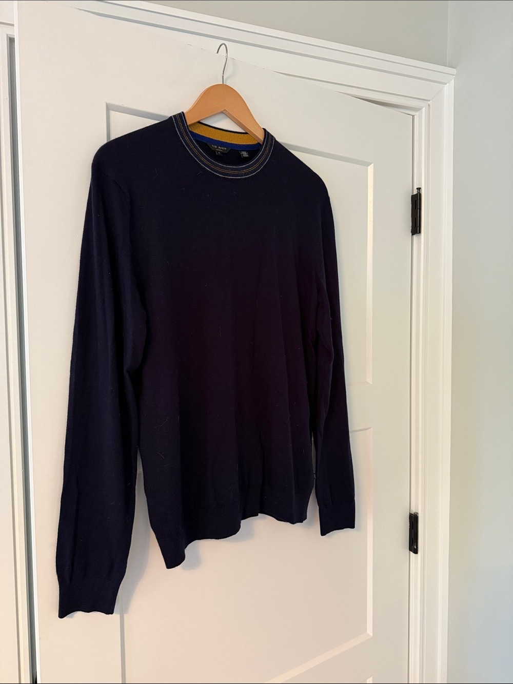 Ted Baker Navy Crewneck Sweater - large